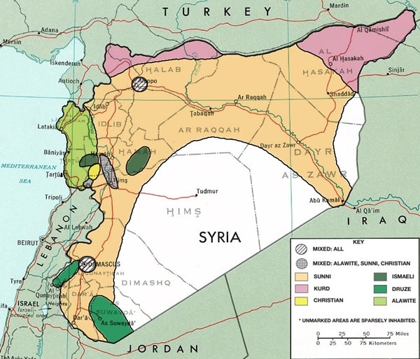 syria etnic map