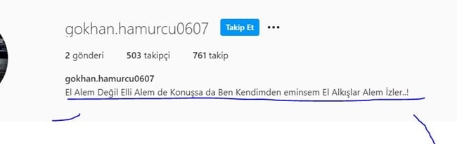 Gökhan Hamurcu instagram hesabı