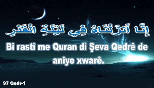qadr Nacht Bild auf Kurdisch und Arabisch